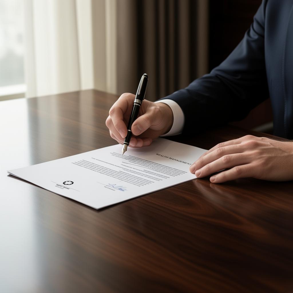 Signature d'un contrat bancaire